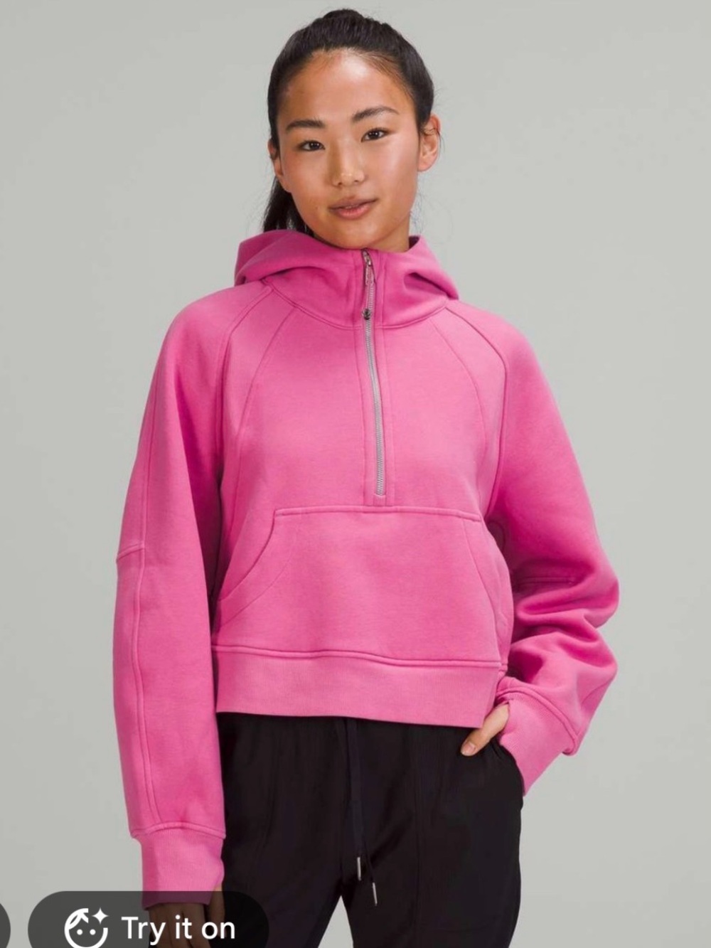 lululemon athletica Pink Half-Zip Hoodie